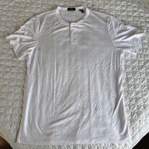 Theory Model Blend Henley in White Size Large